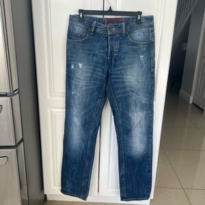 Review Men's Jeans Model Simon Slim, button fly closure size 32